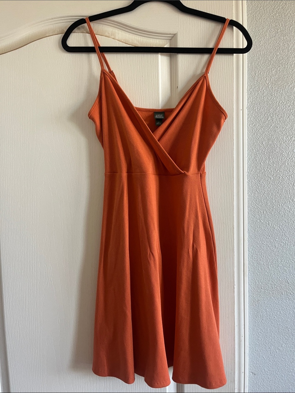 Wild fable Sleeveless Orange Wrap-Front Dress